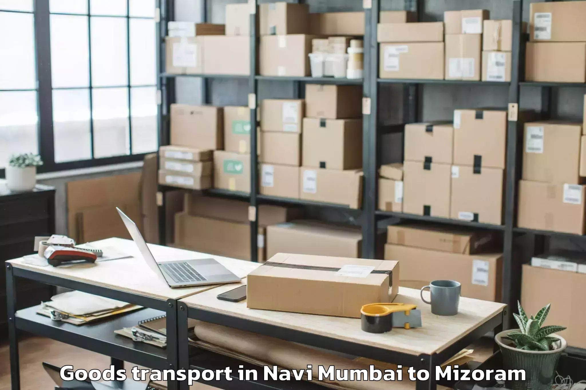 Reliable Navi Mumbai to Kolasib Goods Transport